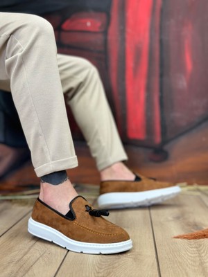 Beskar BA0005 Bağcıksız Yüksek Taban Klasik Püsküllü Corcik Erkek Ayakkabı