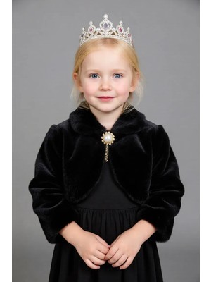 Ayyılmaz Pelüş Uzun Kol Kız Çocuk Bolerosu B9948 Ekru