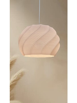 Decory Lola Mesh Dokulu Modern Avize, Pinterest Tarzı Özel Tasarım Tekli Sarkıt Avize (Bioplastik) E27