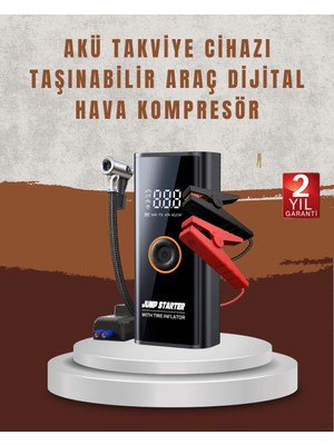 Astraltech Çok Fonksiyonlu Araç Yol Yardım Kiti Jump Starter ve Lastik Pompası