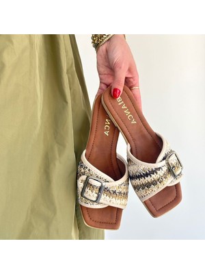 SEPET365 Revin Bej Cilt Terlik