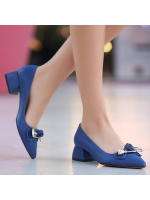 SEPET365 Jies Mavi Topuklu Ayakkabı