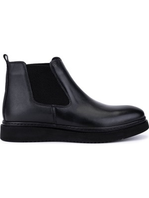 Tamer Tanca Erkek Hakiki Deri Siyah Casual Bot 572 4616 Erk Bot SK25-26 Sıyah Dr