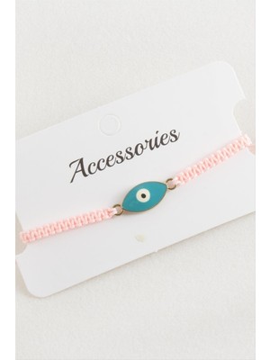 Datatek Oval Nazar Makrome Örgülü Bileklik