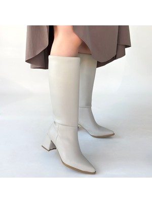 SEPET365 Roksa Ten Cilt Topuklu Çizme