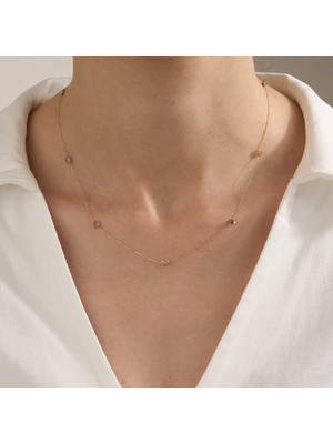 Gold Marley 14 Ayar “minimal Işıltı” Altın Kolye