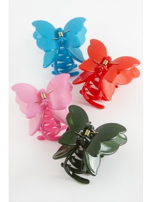 Datatek Çift Kanatlı Kelebek Renkli Mandal Toka 8 cm