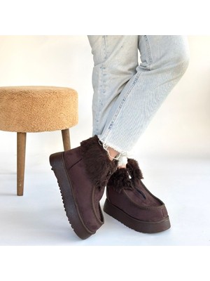 SEPET365 Zinya Kahverengi Süet Bot