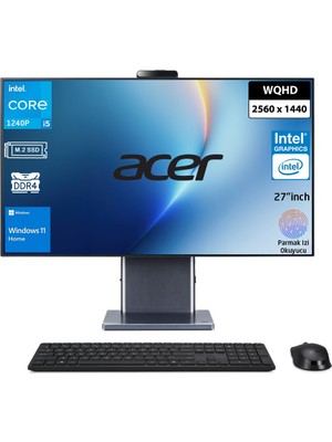 ACER S27-1755 Intel Core I5-1240P 32GB Ram 1tb SSD Wqhd 27'' Iris® Xe Graphics Windows 11 Home All In One Pc Snertech