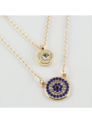 Datatek Nazar Figürlü Yeni Sezon Ikili Kolye