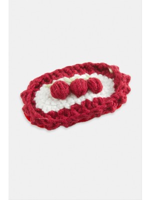 Datatek El Yapımı Kiraz Işlemeli Örgülü Çıtçıtlı Toka