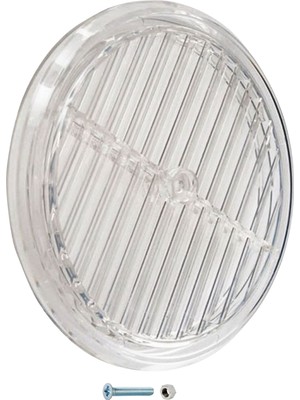 Şeffaf Kristal Görünümlü Cam Menfezi | Vidali Sabitlemeli Doğalgaz Pencere Havalandırma Izgarası