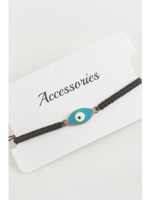 Datatek Oval Nazar Makrome Örgülü Bileklik