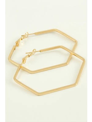 Datatek Beşgen Halka Küpe 6 cm