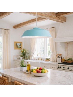 Homing Country Mavi Beyaz Iskandinav Tarz Metal Sarkıt 242402