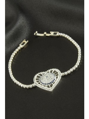 Datatek Kalp Zirkon Taşlı Çocuk Bileklik 16 cm