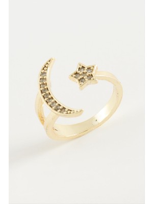 Datatek Ay Yıldız Zirkon Taşlı Yüzük