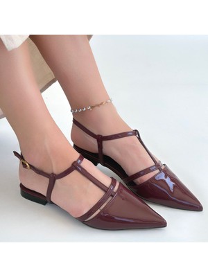 SEPET365 Canca Bordo Rugan Babet Ayakkabı