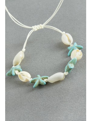 Datatek Deniz Yıldızı Istiridye Makrome Ip Bileklik