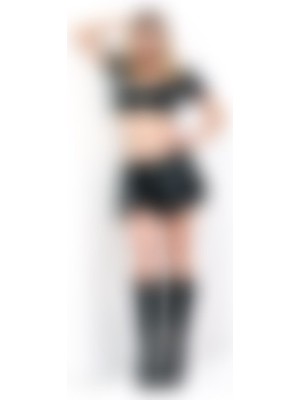 Red Womans Büyük Beden Lacivert Kısa Tül Gecelik