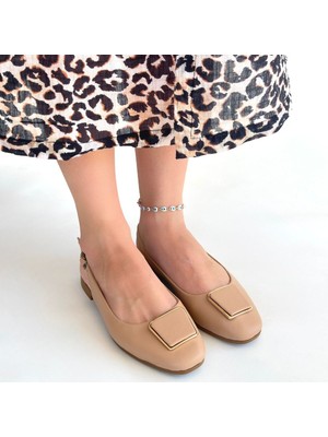 SEPET365 Canka Nude Cilt Babet Ayakkabı