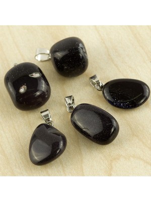 Datatek Lacivert Yıldız Doğaltaş Kolye Ucu