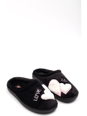 Gezer Kadın Kışlık Nakışlı Tasarım Havlu Kumaş Pu Taban Rahat Ev Bahçe Gondol Terlik