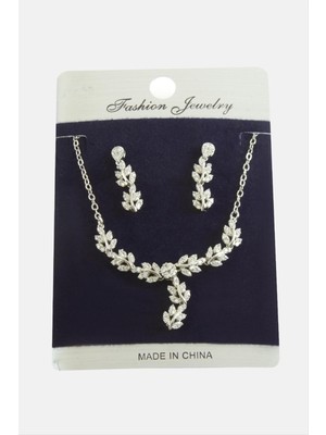 Datatek Yaprak Zirkon Taşlı Set Kolye