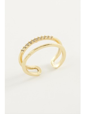 Datatek Ikili Zirkon Taşlı Yüzük