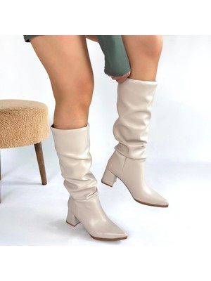 SEPET365 Pitay Ten Cilt Topuklu Çizme