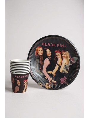 Cadde Süs Blackpink Temalı Tabak Bardak 8'li Set