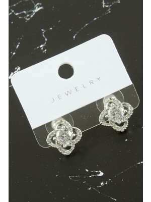 Datatek Çiçek Zirkon Taşlı Küpe