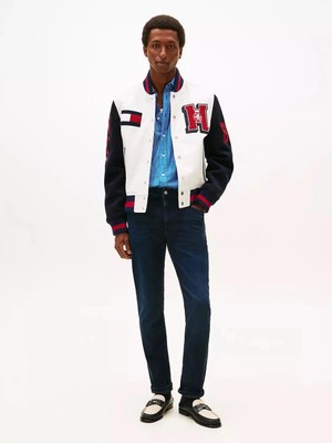 Tommy Hilfiger Erkek Slım Bleecker Calder Blue Black Denim Pantolon MW0MW419061BN