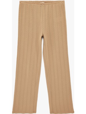 Koton Pamuklu Slim Fit  Beli Bağcıklı Pijama Altı