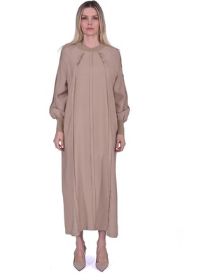 Invee Bebe Biyeli Elbise Camel 6936