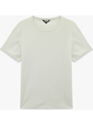 Koton Kısa Kollu Bisiklet Yaka Pamuklu Slim Fit Tişört