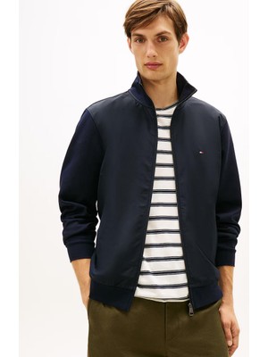 Tommy Hilfiger Essentıal Intechno Mıx Zıp Thru Erkek Sweatshirt MW0MW41758DW5
