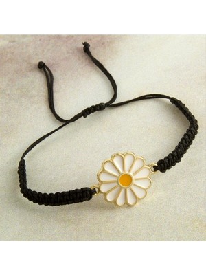 Datatek Papatya Makrome Örgülü Bileklik