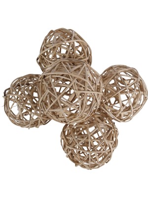 Yapay Çiçek Sitesi Dekoratif Lata Ball Yılbaşı Süs Topu 5 Adet 10 cm