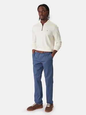 Tommy Hilfiger Ls Lıquıd Rwb Zıp Reg Polo Erkek Uzun Kollu T-Shirt MW0MW42808Z00