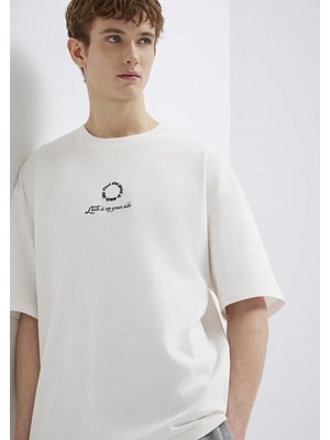 Mavi Luck Is In Your Side Baskılı Erkek T-Shirt