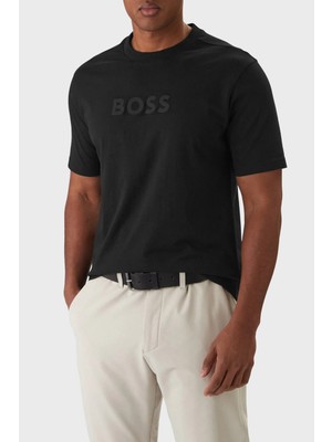 Boss Logolu % 100 Pamuk Regular Fit Bisiklet Yaka T Shirt Erkek T Shirt 50553652 001
