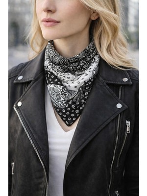 New Obsessions Bohemia Serisi 70X70 Saten Bandana Şal Fular