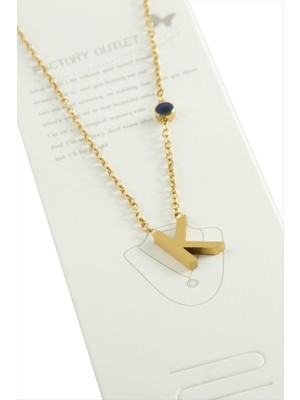 Datatek Sarı Renkli Harfli Çelik Kolye