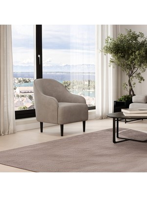 Enza Home Henna Berjer, Kadife Dokulu - Açık Gri