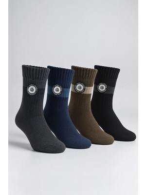 Uzn Socks Günlük Çorap 4 Çift – Karışık Renkli | Yumuşak ve Rahat Doku