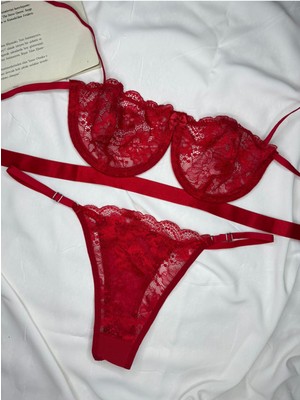 Rozenin Lingerie Bant Detaylı Dantelli Iç Çamaşır Takımı