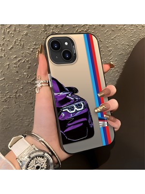 Hontinga iPhone 15 Pro Max 15 Plus Uyumlu Kılıfı Silikon Kenar Sert Arka Düşüme Önleyici Basitlik Anti Düşme Kamera Korumali Telefon Kılıfı K1-0588 Bmw Desen
