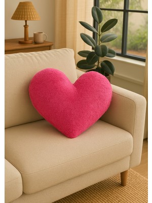 Peluş Dekoratif Kalp Minder Yastık Kırlent