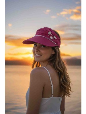 Brn Tasarım Fuşya Yazlık Ayarlanabilir Şapka